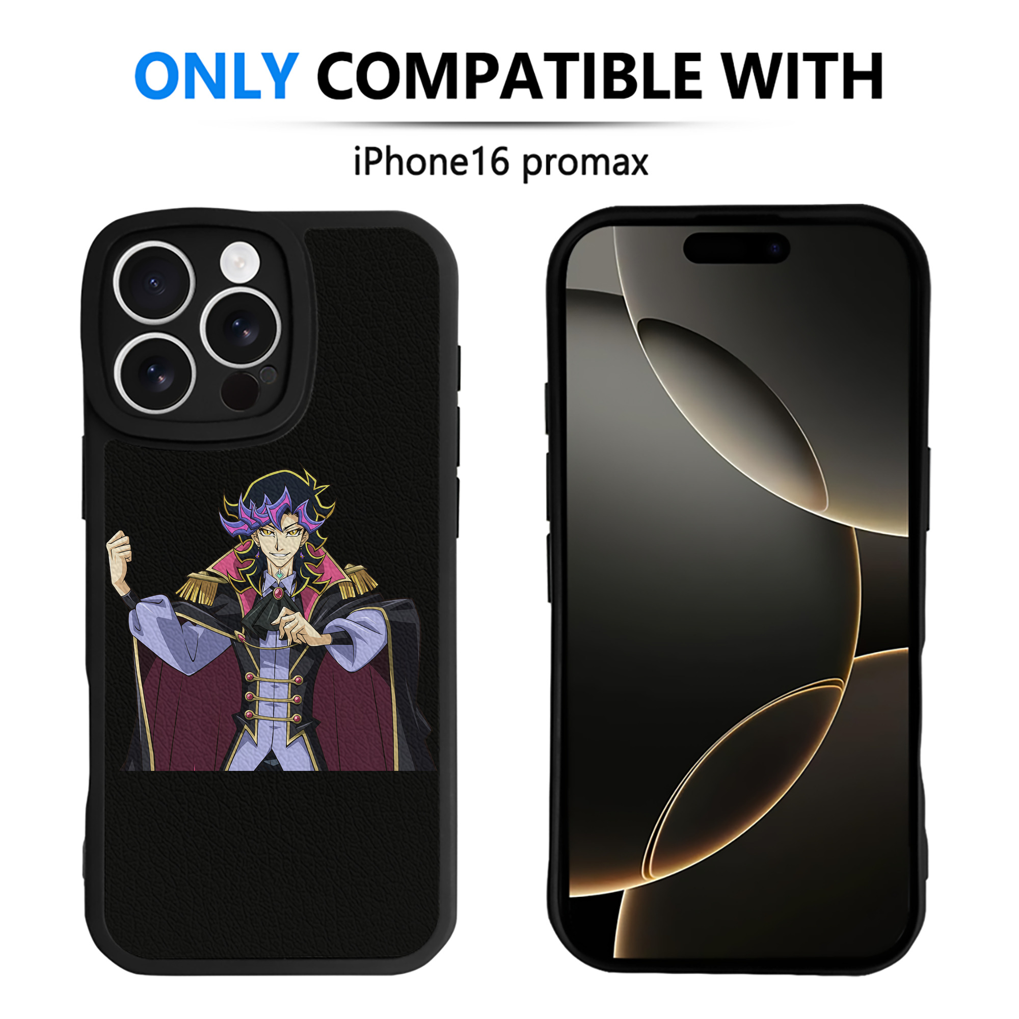 （画像用） 遊☆戯☆王 Yu-Gi-Oh! 【iPhone 16シリーズ対応】シリコンスマホケース（レザー調） 材質：シリコン